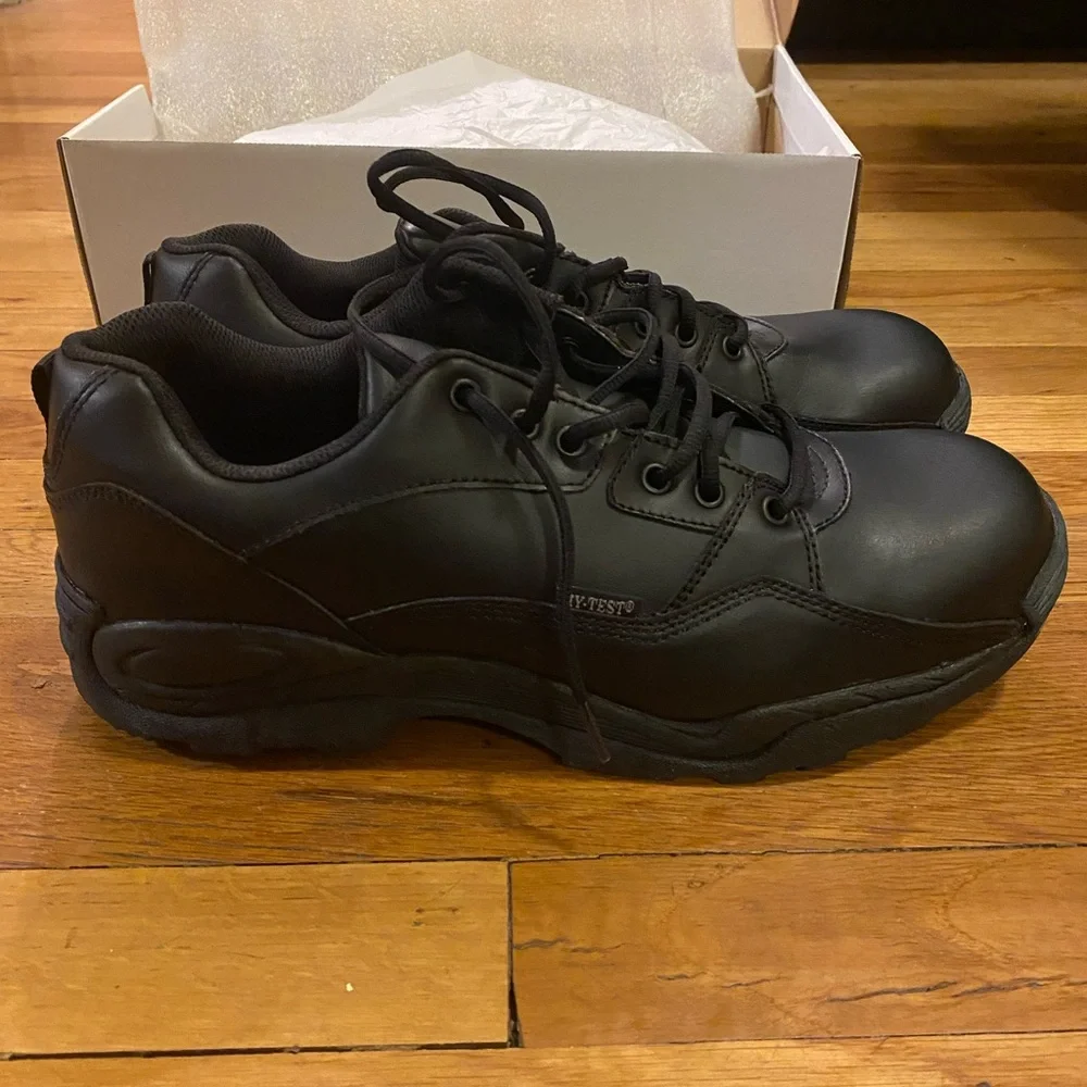 HYTEST Mens 13 3E Extra Wide Black Athletic Oxford Comp Toe Steel Toe Work Boot - Picture 2 of 12